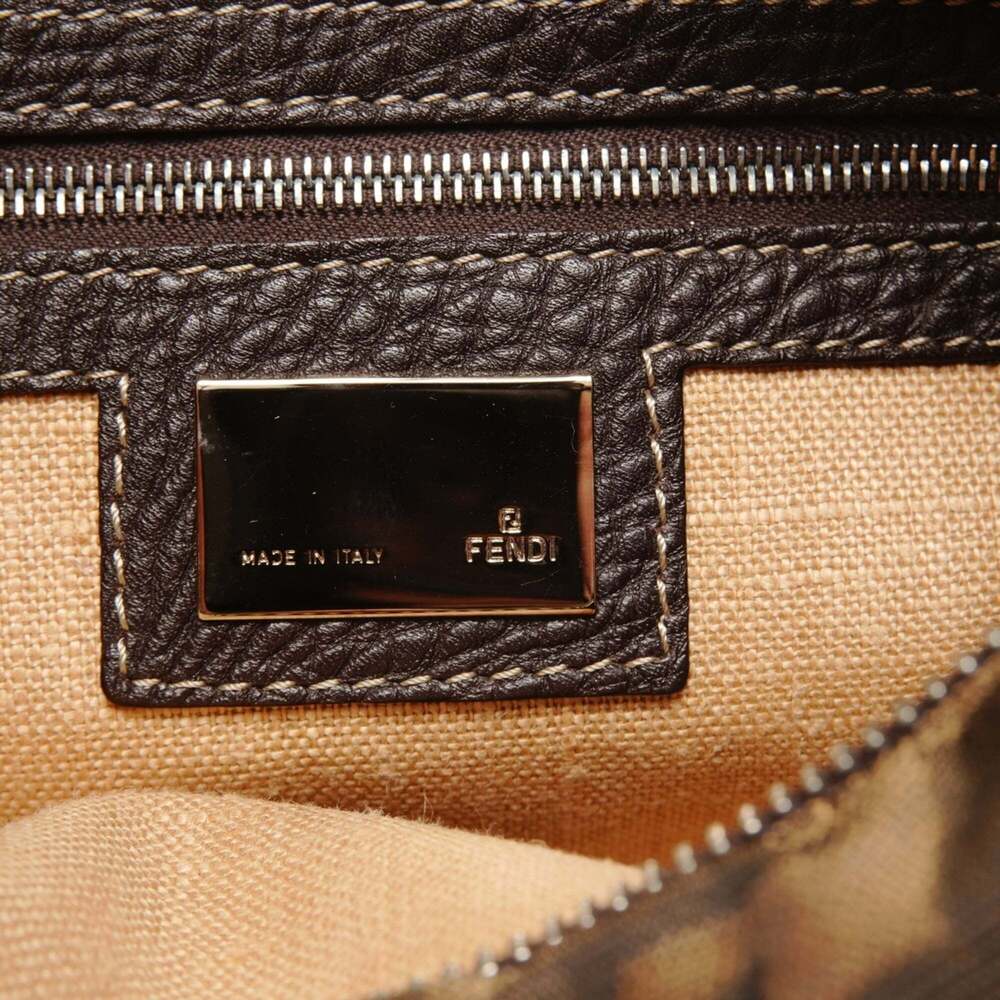 FENDI Brown Canvas Zucca Shoulder Bag - Picture 9 of 12